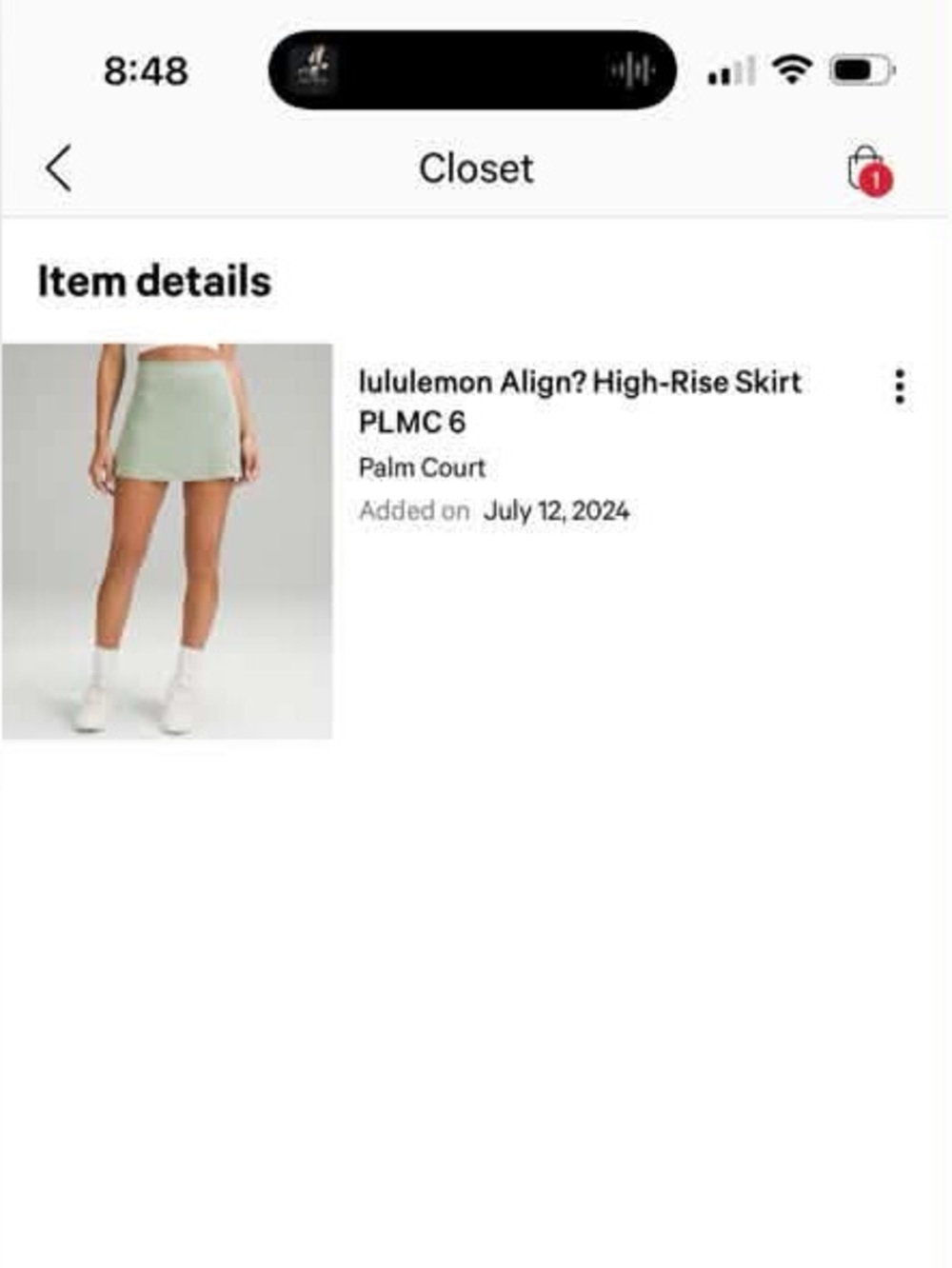 Lululemon Align High Rise Skirt Palm Court
